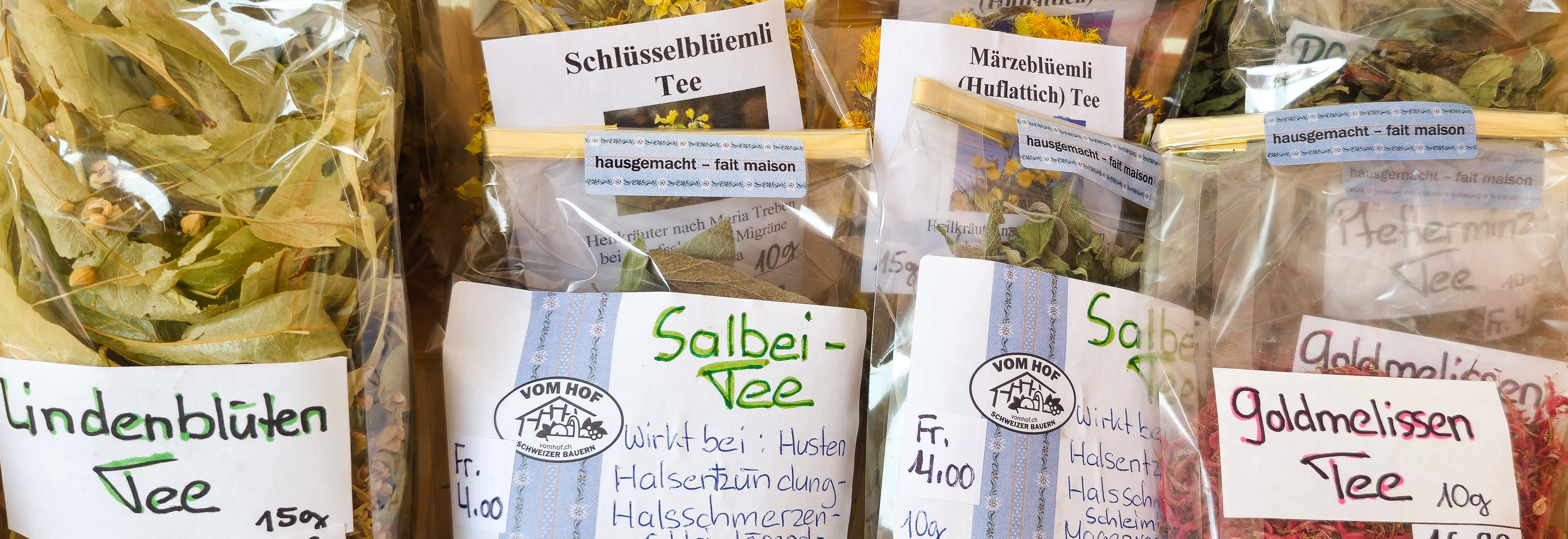 Hausgemachte Teemischungen vom Haflingerhof in Egg/SZ